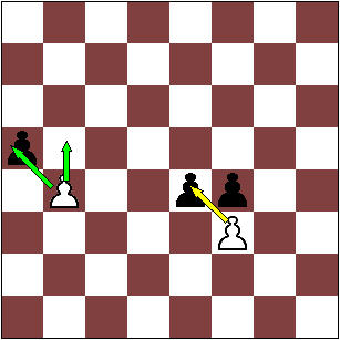 Captura con peón en ajedrez